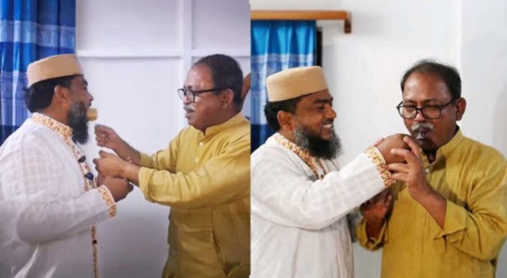 পরাজিত জামায়াত প্রার্থীর বাসায় বিজয়ী বিএনপি প্রার্থী, করলেন মিষ্টিমুখ